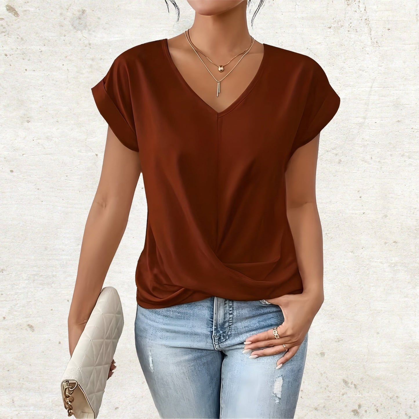 Katharina | Elegant shirt with V-neck