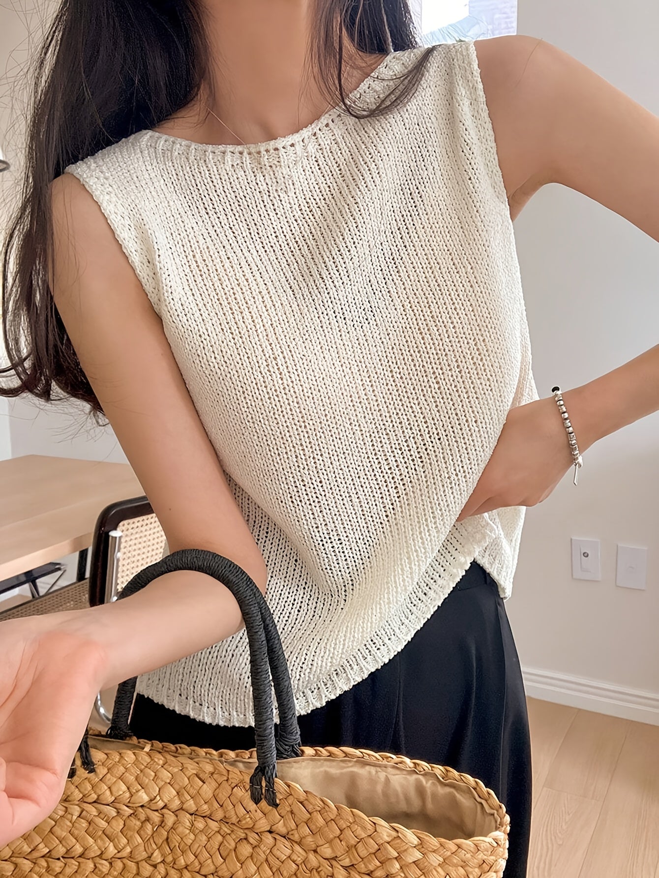 Luna™ | Elegant Knit Round Neck Top