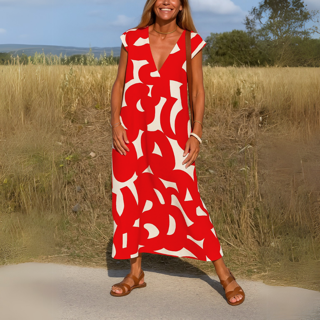 Valérie | Flowy Dress with V-Neck