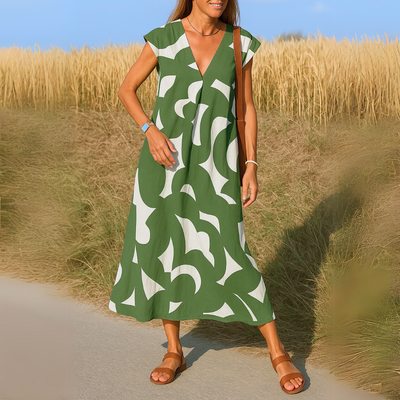 Valérie | Flowy Dress with V-Neck