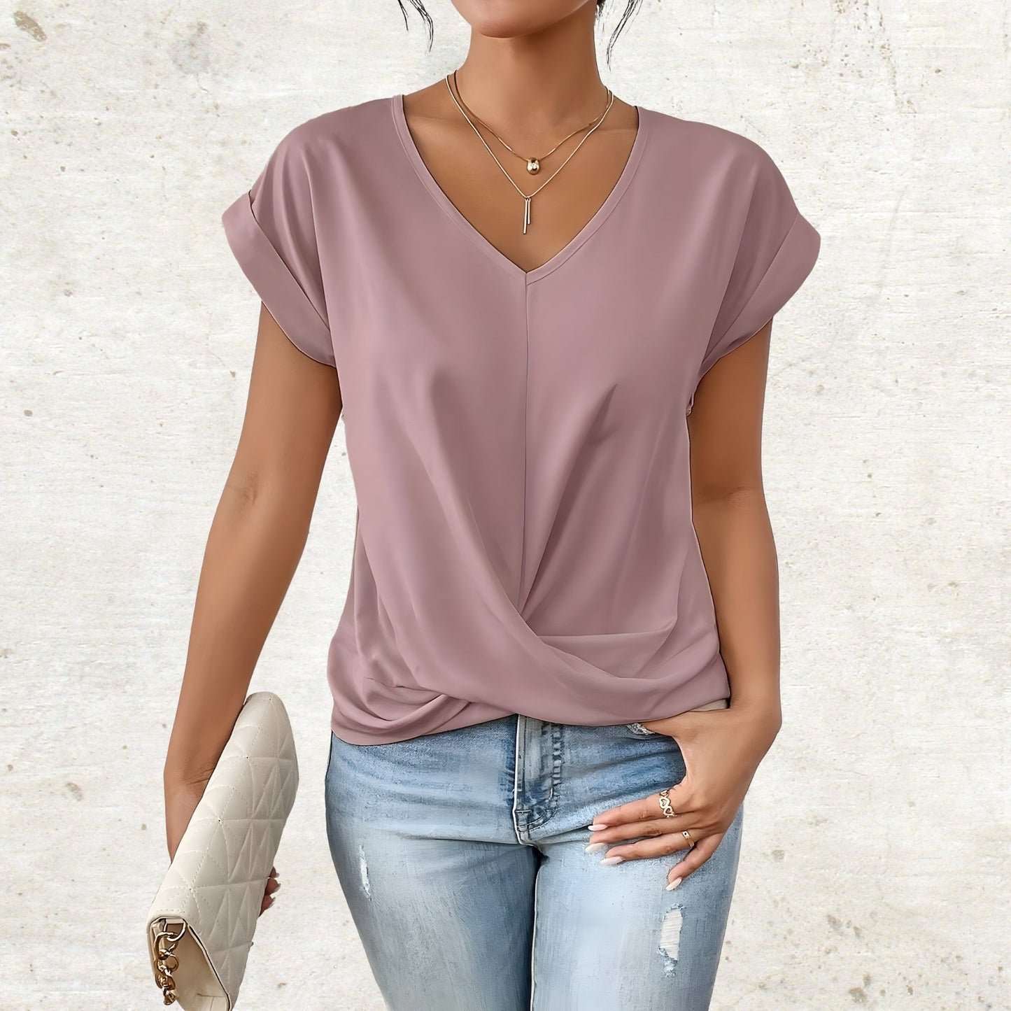 Katharina | Elegant shirt with V-neck