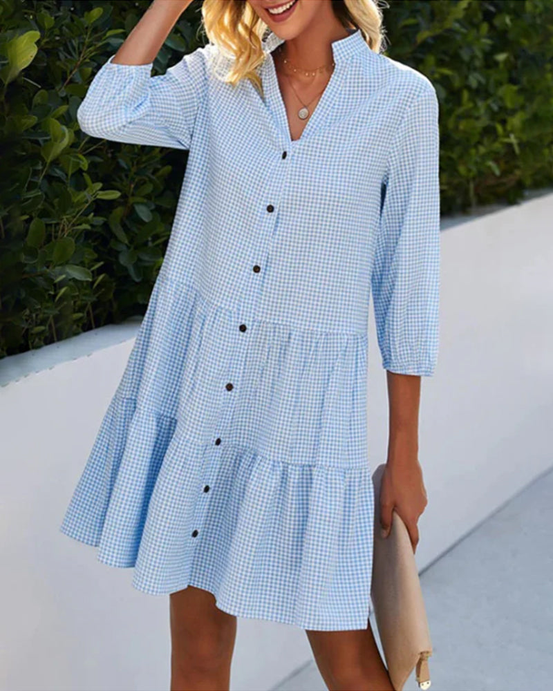 Marie™ | Light and Flattering Gingham Summer Dress