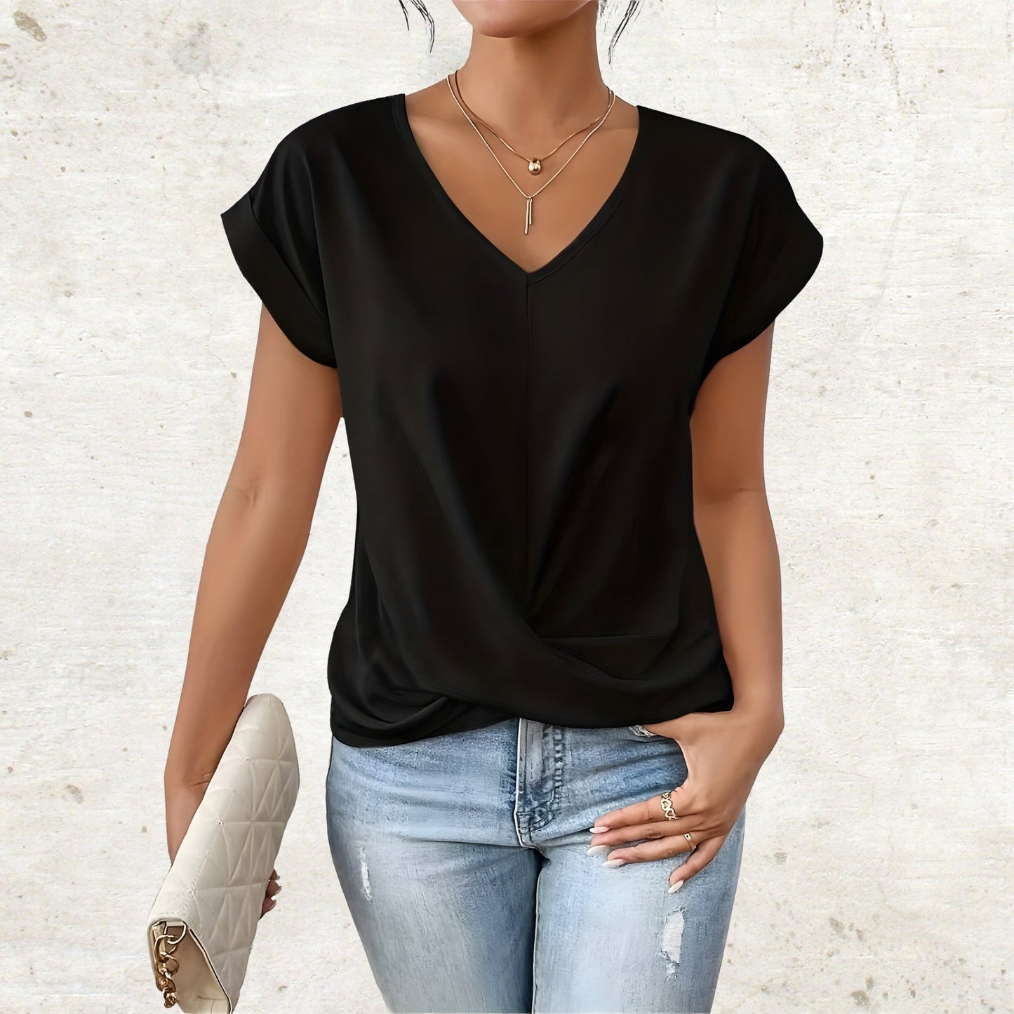 Katharina | Elegant shirt with V-neck