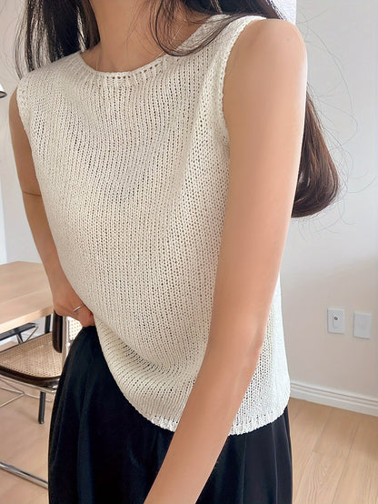 Luna™ | Elegant Knit Round Neck Top