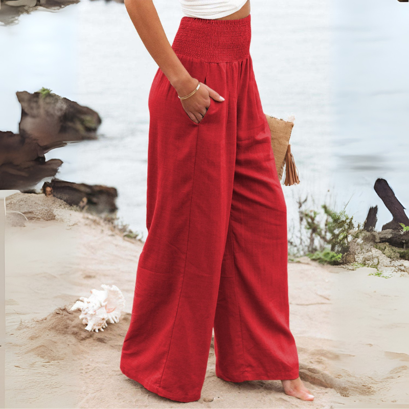 BEATRIX  | FREYA HIGH-WAIST LOOSE FIT TROUSERS