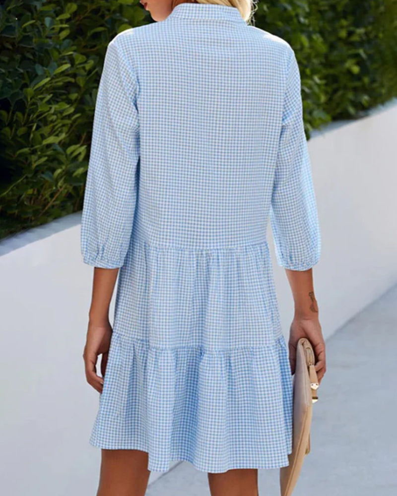 Marie™ | Light and Flattering Gingham Summer Dress