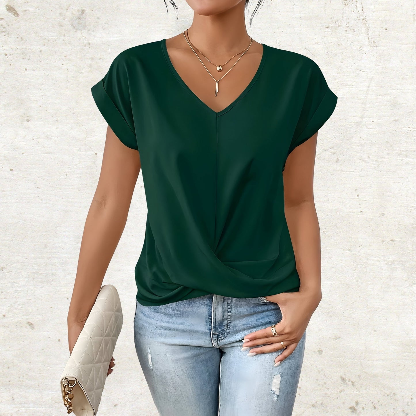 Katharina | Elegant shirt with V-neck