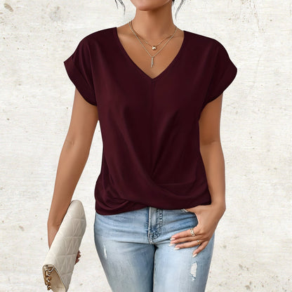 Katharina | Elegant shirt with V-neck