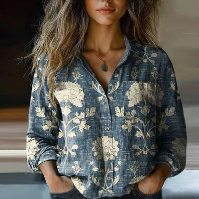 NIVES | Printed Vintage Blouse