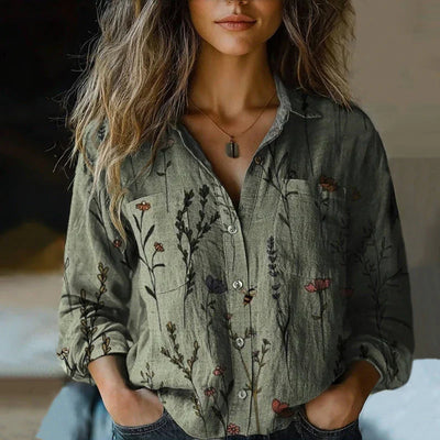 NIVES | Printed Vintage Blouse