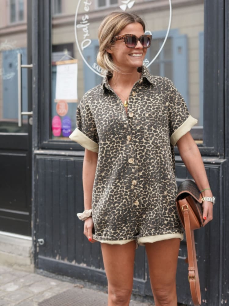 Nonette™ | Leopard Print Romper