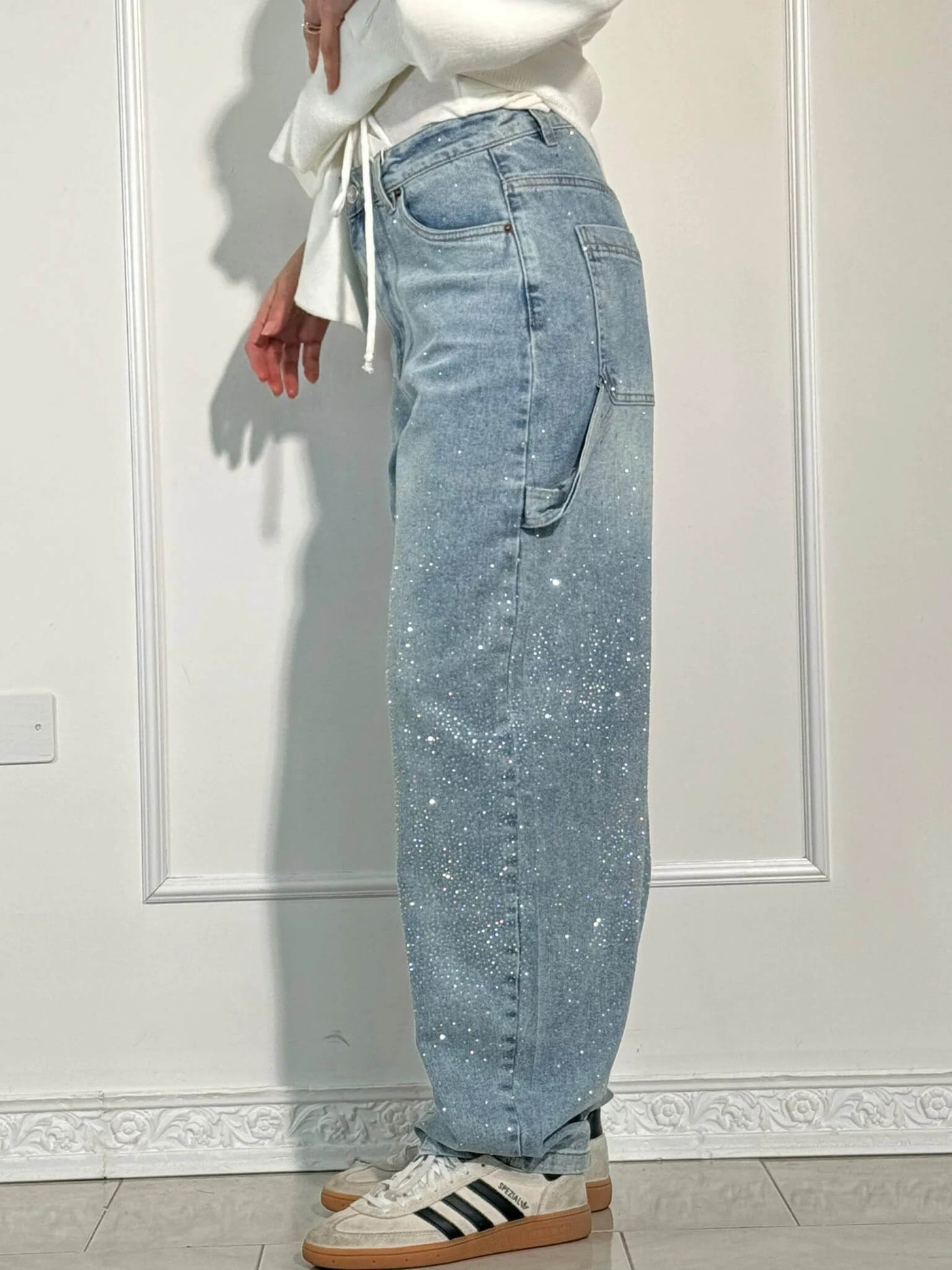 Ella | Balloon Carpenter Shine Denim Jeans