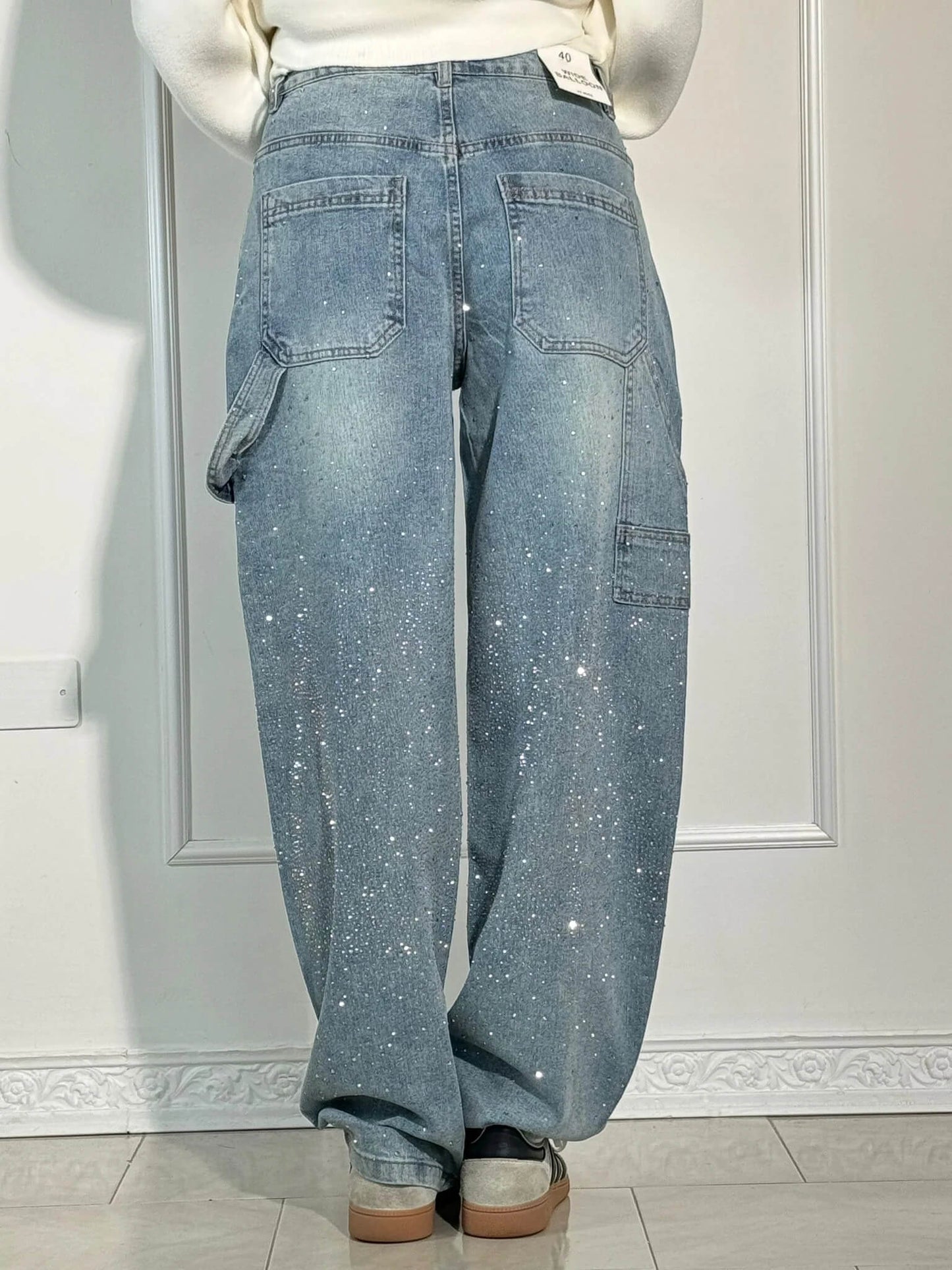 Ella | Balloon Carpenter Shine Denim Jeans