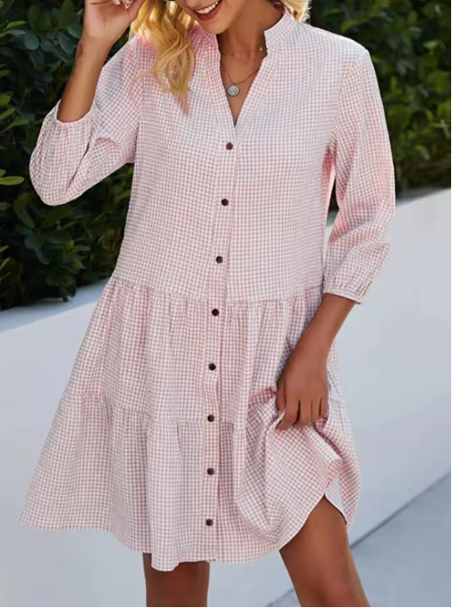 Marie™ | Light and Flattering Gingham Summer Dress