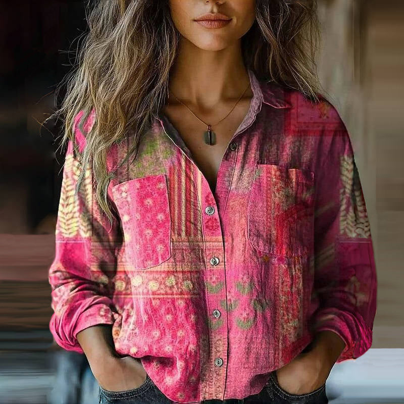 NIVES | Printed Vintage Blouse
