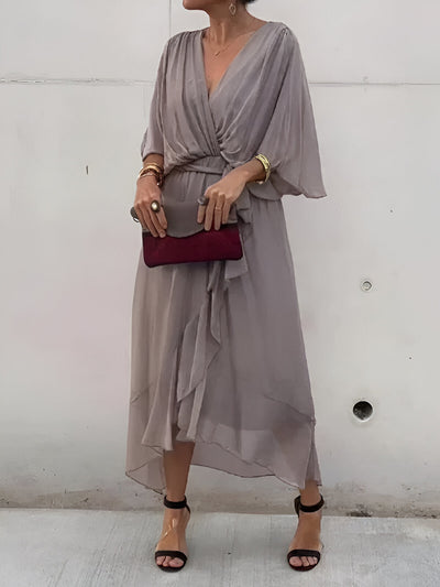 Monica™ | V-Neck Chiffon Dress