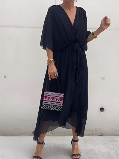 Monica™ | V-Neck Chiffon Dress